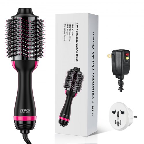 

VEVOR Hair Blow Dryer Brush Dual Voltage Hot Air Styler with 2.95" Oval Barrel