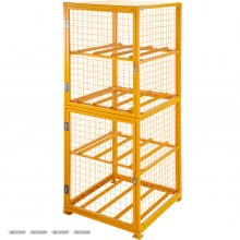 VEVOR Cylinder Storage Cabinet for Eight 50lbs Cylinders, Vertical Cylinder Storage Cage 30inch Length, 32inch Width, 72inch Height, Steel Gas Cylinder Cabinet for Storage and Protection