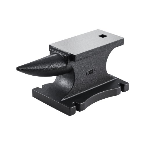 

VEVOR Cast Iron Anvil, 100 Lbs/45kg Single Horn Anvil, with 10.4 x 5 in Countertop and Stable Base, High Hardness Rugged Round Horn Anvil Blacksmith, for Shaping, Bending, Twisting