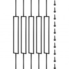 Vevor Iron Balusters Single Rectangle Hollow 44 In X 1/2 In Square 10 Pack Black
