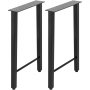 Metal Table Legs Dining Table Legs 16" Height Trapezoid Shape Desk Legs Set Of 2