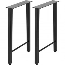 VEVOR Metal Table Legs Set of 2, Dining Table Legs 28" Height Desk Legs Trapezoid Shape Bench Legs Feet Industrial DIY Coffee Table Legs 661lbs Load Capacity Steel Table Legs for Kitchen Office