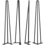 Vevor 26" Coffee Table Metal Hairpin Legs Solid Carbon Steel Bar Black Set Of 4
