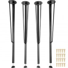 Vevor Hairpin Table Legs Metal Coffee Table Legs Desk 71cm Height 3-rod Set Of 4