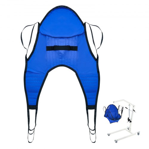 

VEVOR Patient Lift U-Sling with Head Support- Medium Size, Divided Leg Transfer Sling for Bathing, Patient Lift Medical Sling for Elderly, Disabled, Bedridden, 600LBS