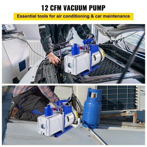 10 CFM 2 Stages  Vacuum Pump HVAC Fiberglass infusion Forming Printing  Freezer 