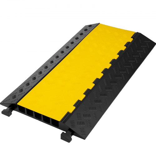 Modular Rubber 5-Cable Warehouse Electrical Snake Cover Protector Ramp Track
