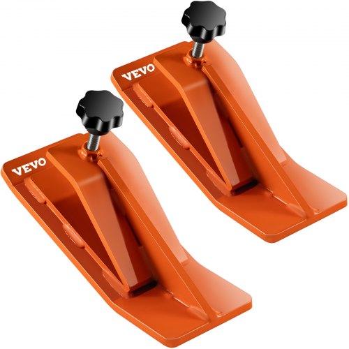 

VEVOR 2pcs Tractor Bucket Protector Ski Edge Tamer Protector Snow Removal Orange