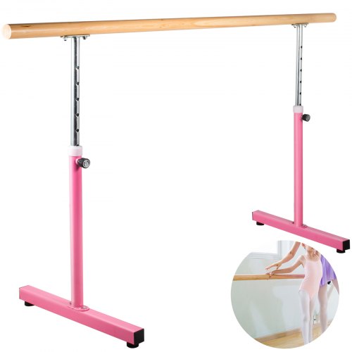 6.5FT Ballet Barre Freestanding Bar Adjustable Single Leg Stretch Dance Training