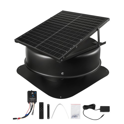 

Solar Roof Attic Exhaust Fan 50W with Smart Thermostat Remote Control