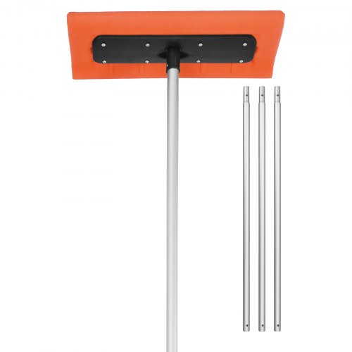 VEVOR 7.3-18.4ft Adjustable Snow Roof Rake 17.7 in Foam Blade Snows Removal Tool