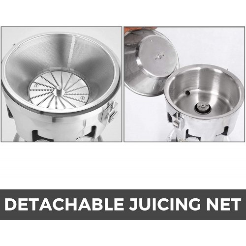 VEVOR 370W Commercial Juice Extractor Stainless Steel Press Juicer Heavy Duty 