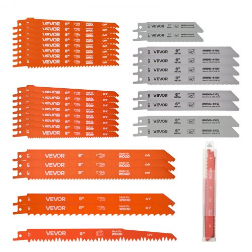 VEVOR Reciprocating Saw Blades 32-Piece Bi-Metal for Cutting Metal and Wood