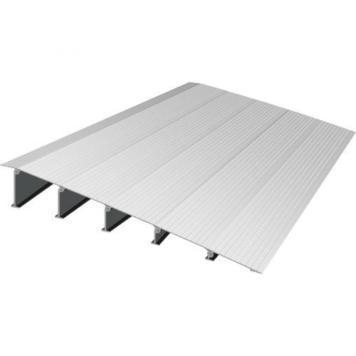 VEVOR Transitions Modular Entry Ramp, 5" Rise Door Threshold Ramp, Aluminum Threshold Ramp for Doorways Rated 800lbs Load Capacity, Adjustable Threshold Ramp for Wheelchair, Scooter, and Power Chair