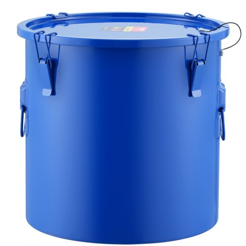 VEVOR Fryer Grease Bucket, 8 Gal Oil Disposal Caddy Carbon Steel Fryer Oil Bucket with Rust-Proof Coating, Oil Transport Container with Lid, Lock Clip