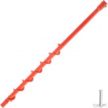 VEVOR Auger Drill Bit, 2'' (D) x 35'' (L) Garden Auger Drill Bit with Fishtail Point, Drill Auger for 0.79 Drill, Heavy Duty Garden Auger for Planting Bulbs, Bedding Plants, Digging Hole