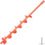 VEVOR Auger Drill Bit, 4'' (D) x 35'' (L) Garden Auger Drill Bit with Fishtail Point, Drill Auger for 0.79'' Drill, Heavy Duty Garden Auger for Planting Bulbs, Bedding Plants, Digging Hole