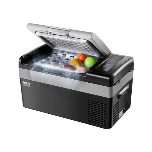 

VEVOR Portable Car Refrigerator, 20L Car Refrigerator Fridge, 12V/24V/100-240V Single Zone Portable Freezer, -20℃ to 20℃ Adjustable Temperature, Compressor Cooler for Home, Outdoor, Camping, RV, Car