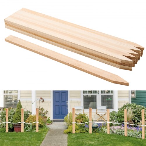 Wooden Garden Stakes 25Pcs 36x0.5x1.5 in Sturdy Fir Wood Survey Grading Stakes