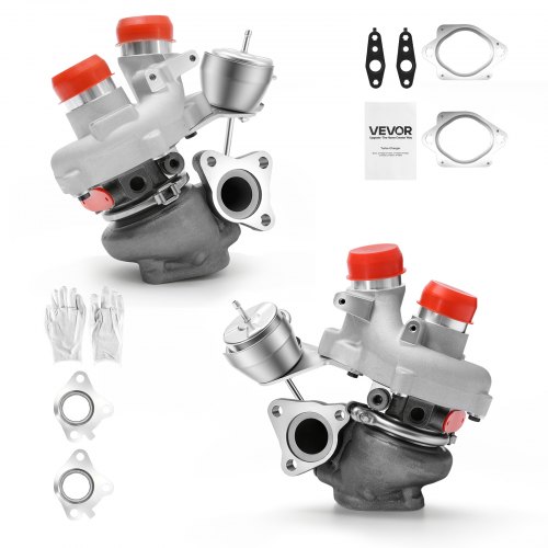 VEVOR Left & Right Twin Turbocharger with Wastegate Actuator, Compatible with 2013-2016 Ford F150 F-150 V6 3.5L, 2015-2016 Expedition 3.5L, 2015-2016 Ford Transit 150 250 350 3.5L V6 Ecoboost