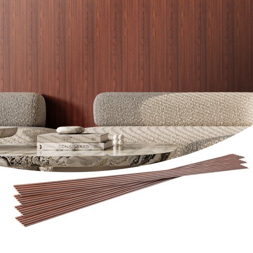 

VEVOR Wood Slat Acoustic Panels 8 PCS 96 x 6 inch for Modern Wall Black Walnut