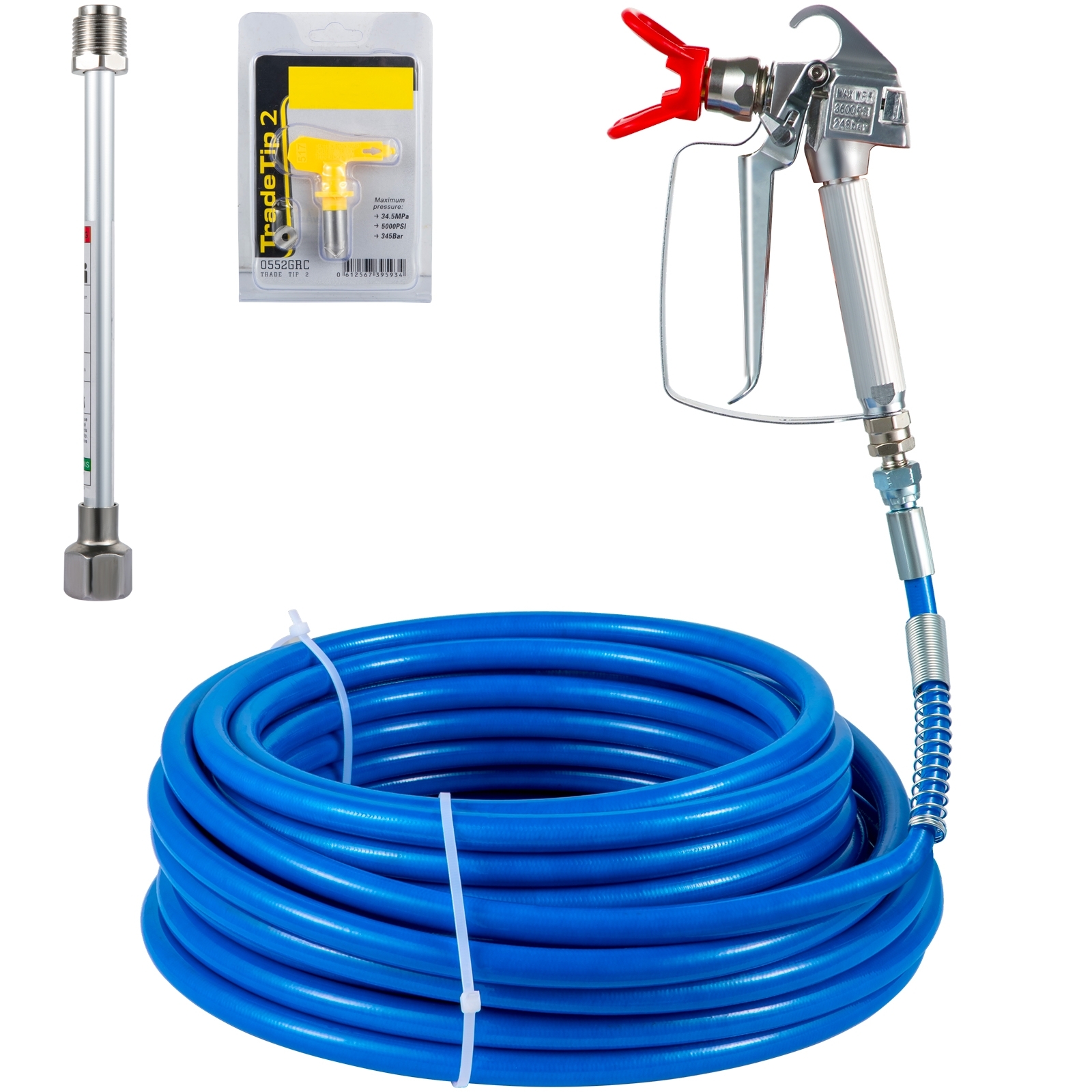 VEVOR Airless Paint Spray Hose Kit 50ft 1/4"Swivel Joint 3600psi with 517 Tip от Vevor Many GEOs