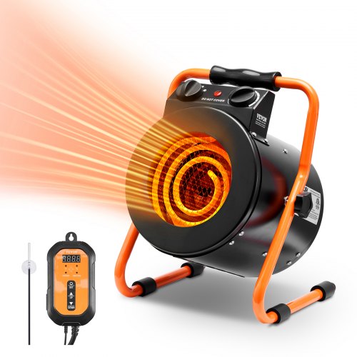 

VEVOR Greenhouse Heater with Thermostat, 1500W Fast Heating with Overheat Protection, 2-Speed Setting Small Grow Tent Heater, Electric Portable Heater Fan for Green House, Flower Room, Workplace