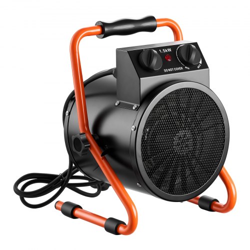 

VEVOR Greenhouse Heater, 1500W Electric Space Heater with Fan & High Heat Modes, IPX4 Protection, 25° Adjustable Angle, Overheat Protection, for Grow Tent, Small Greenhouse, Flower Room, Home Office