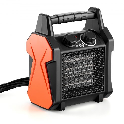 

VEVOR Greenhouse Heater, 1500W Electric PTC Space Heater with Fan, Low & High Heat Modes, Overheat Protection, Tip-Over Shut-Off, Portable for Grow Tent, Small Greenhouse, Flower Room, Home Office