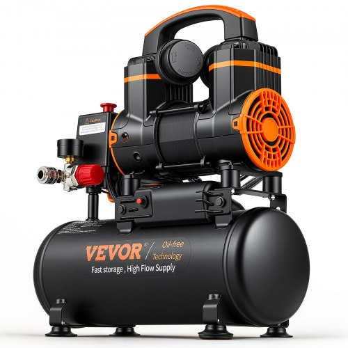 VEVOR 2.1 Gallon Air Compressor, 1.2HP 2.2 CFM@90PSI Air Compressors with Max. 116PSI Pressure, Oil Free Compressor Tank for Auto Repair, Tire Inflati