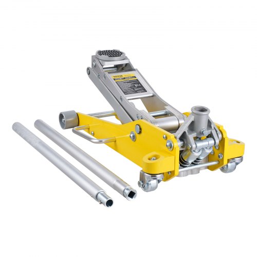 

VEVOR Low Profile Floor Jack 3 Ton (6600 lbs), Heavy Duty Aluminum Hydraulic Racing Floor Jack, Hydraulic Car Jack, Dual Piston Quick Lift Pump, 3.7"-18.3" Height Lifting Range (Yellow)