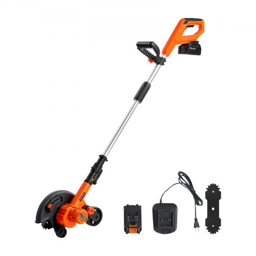 

VEVOR Lawn Edger, 8.8-inch Blade Length, Battery Powered Cordless Edger Lawn Tool, with 3-Position Blade Depth, 4000 mAh Battery and Charger Included, for Lawns, Driveways, Yards, and Sidewalk Edges
