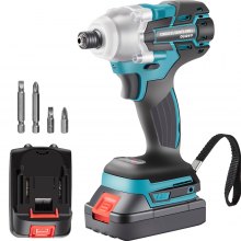 VEVOR Cordless Drill Driver, 20V Max Cordless Drill Combo Kit, 1/4" Hex Impact Drill, 0-2900 RPM Variable Speed Electric Impact Driver, 1239 in-lbs Torque Brushless Cordless Drill for Home Improvement