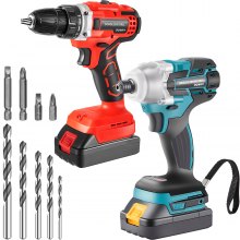 VEVOR 20V MAX Brushless Cordless Compact Drill and Impact Driver Kit 2-Tool