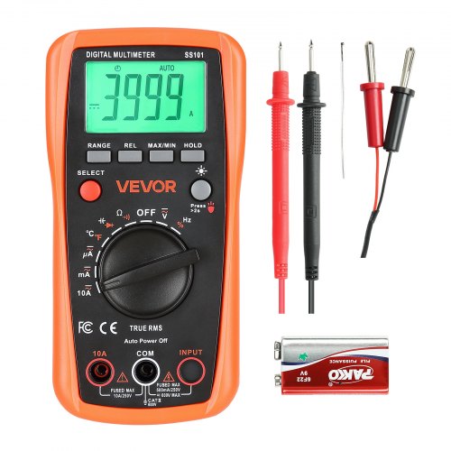 VEVOR Digital Multimeter 4000 Counts Auto-Ranging TRMS Voltage Current Tester