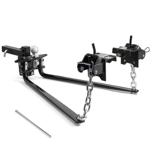 

VEVOR Weight Distribution Hitch, 10000 lbs Max Towing & 1000 lbs Max Tongue, Weight Distributing Hitches Kit Includes 2 in Shank and 2-5/16 in Ball, Load Leveling Hitch for Trailers, Black