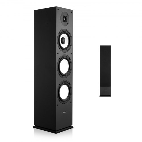 

VEVOR Floorstanding Speaker, 2-Way, Floor-Standing Tower Speaker with 1-Inch Tweeter, 6.5-Inch Woofer, 200W Peak Power, 70Hz–20kHz Frequency Response, Durable MDF Enclosure, for Home Audio, Single