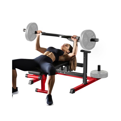 

450 LBS Chest Press Machine Adjustable Bench Press Flat Incline Bench Home Gym