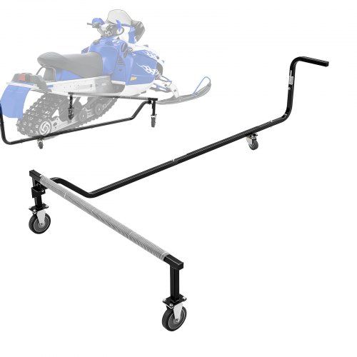 VEVOR Snowmobile Dolly Lift Stand with 10"-20" Lift Height 1000LBS Capacity, Foldable Side-Lift & Transport Snowmobile Dolly Stand, Heavy-Duty Steel Support with Wheels for Easy Moving & Maintenance