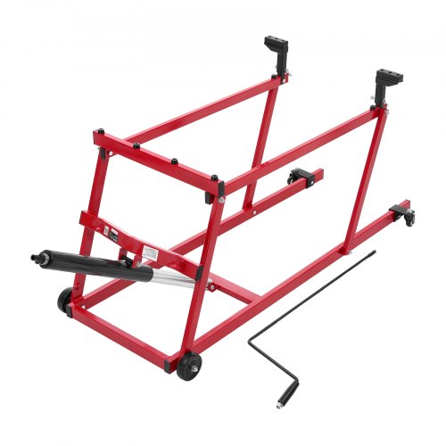 VEVOR Snowmobile Dolly Lift Stand 5.5"-28" Lift Height & Manual Hand Crank, 1000LBS Load Capacity with Wheels, Heavy-Duty Steel Support, Foldable Snowmobile Lifting Stand for Easy Maintenance & Repair