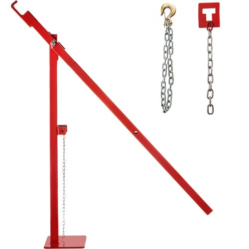 VEVOR T Post Chain Set, Remover Puller 15 3/4" Chain T Chain Set, Post Puller 42" Long Chain Set with Choker and T-Post Chain T Stake Puller for Round Fence Post, Metal, Sign Posts & Tree Stump