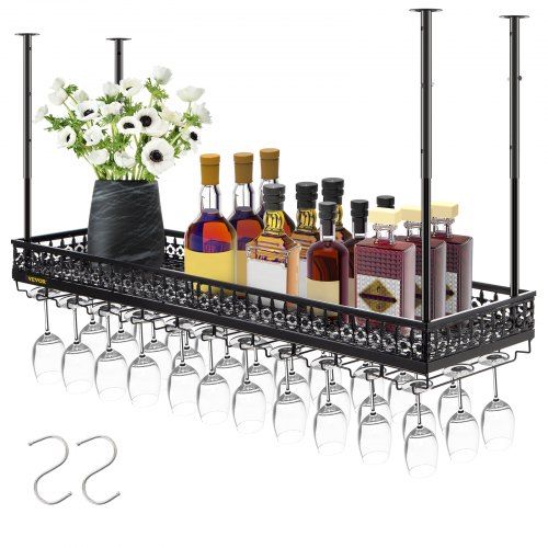 Vevor Ceiling Mounted Bar Wine Rack, Ceiling Hung Bar Shelves
