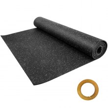 Rubber Flooring Mats Rolls 8mm 3.6'x15.3' Exercise & Gym High Density Non-slip