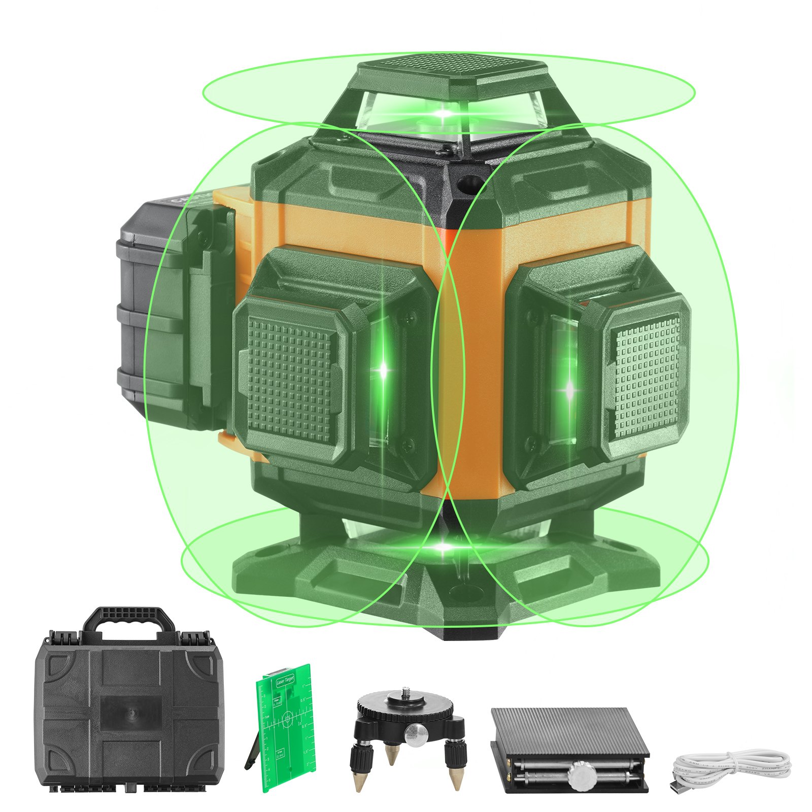 VEVOR Lasertaseme 3048 cm roheline ristjoon isetasanduv suure täpsusega mõõtmine, 55 kg