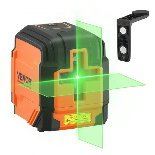 

VEVOR Laser Level, 50ft, Self Leveling Manual Green Cross Line Laser, IP54 Waterproof Remote Control Manual Self-leveling Mode & 5h Continuous Working Time Line Laser, Battery and Stand Included