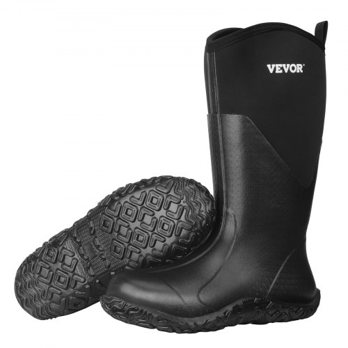 

VEVOR Protective Footwear for Men Neoprene Rubber Work Rain Boots Size 11 US