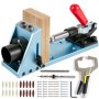 VEVOR Pocket Hole Jig Kit, Professional and Upgraded Aluminum, Adjustable & Easy to Use Joinery Woodworking System, Wood Guides Joint Angle Tool with Clamping Pliers Screw for DIY Carpentry Projects
