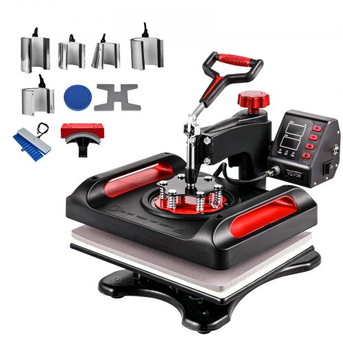VEVOR 11 in 1 Heat Press, 12 x 15 Inch, Multifunctional Clamshell Printer, Digital Dual-Tube Heat Press Transfer Machine, Swing Away Sublimation Machi-image-010172071506