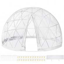 Garden Dome Garden Dome Igloo 12ft Greenhouse Dome PVC igloo Geodesic Dome Kit
