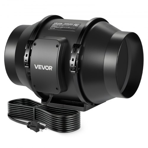 

VEVOR Inline Duct Fan, 6 in Quiet Inline Exhaust Fan, 380 CFM Powerful AC-Motor Ventilation Fans for Cooling Booster, High Air Flow, Vent Blower Fans for Indoor Grow Tents Basement Hydroponics